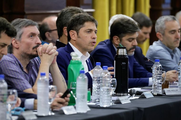 Axel Kicillof y Máximo Kirchner y Carlos Carli Bianco, sin acuerdo sobre listas y apoderados. Diálogo, nada Foto: Télam