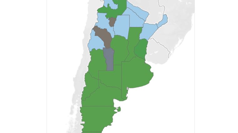 Provincias con más votos de sus senadores a favor y en contra del aborto.
