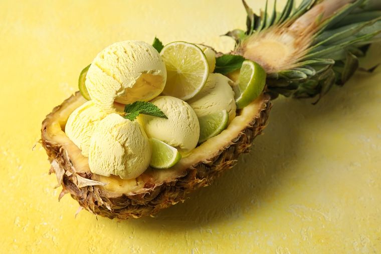 Helado de piña natural y cremoso:&nbsp; receta con pocos ingredientes.
