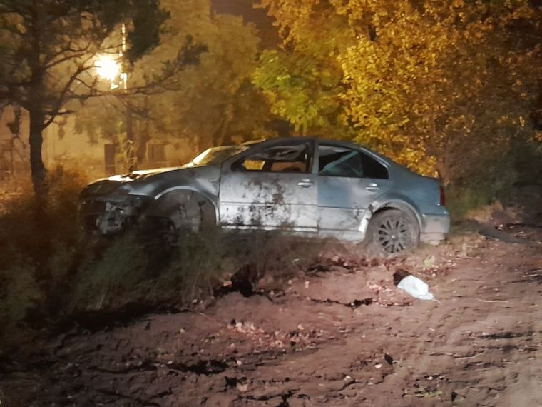 El coche tras el accidente Foto: Ministerio de Seguridad