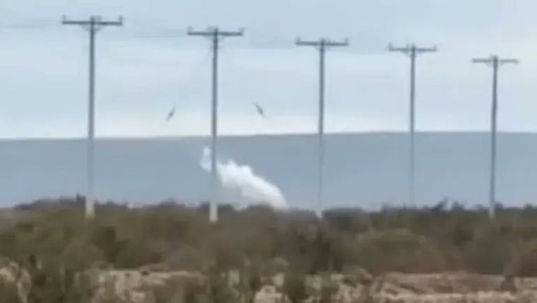Captura de video del momento luego de la explosión.
