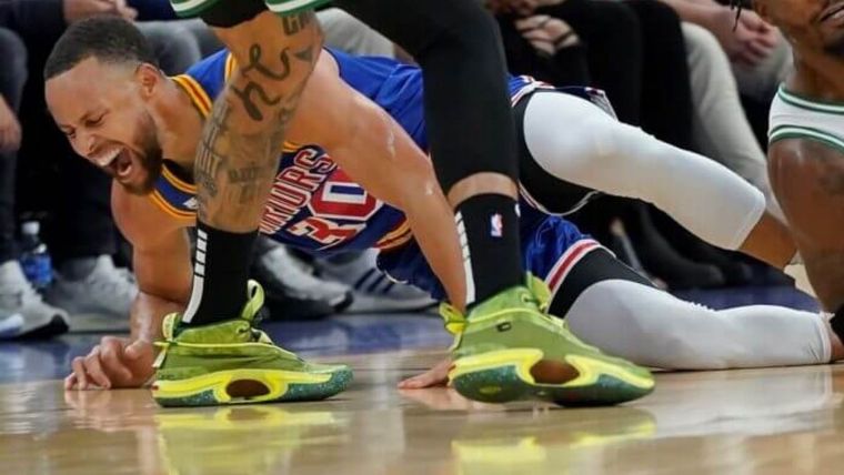 El grito de Curry tras lesionarse. Foto: NBA