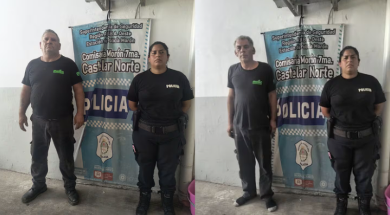 Los detenidos tras el enfrentamiento en Castelar. Los detenidos tras el enfrentamiento en Castelar.