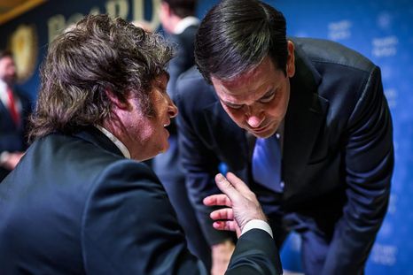 Javier Milei con Marco Rubio, secretario de Estado de los Estados Unidos Javier Milei con Marco Rubio, secretario de Estado de los Estados Unidos