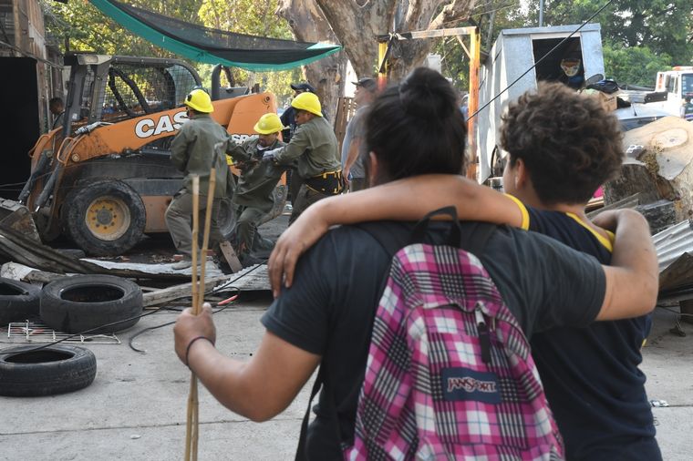 La feria clandestina fue desalojada este jueves Foto: Télam