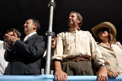 MDZol | Celso Jaque y Julio Cobos. El vicepresidente cargó contra Rico.El gobernador contraatacó. Foto: Nacho Gaffuri / MDZ