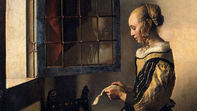 Muchacha leyendo una carta en la ventana abierta, Johannes Vermeer, 1657-59. Detalle. Foto: GEMÄLDEGALERIE ALTE MEISTER Foto: GEMÄLDEGALERIE ALTE MEISTER