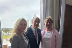 Guillermo Francos, Santiago Caputo y Karina Milei en la Casa Rosada&nbsp;