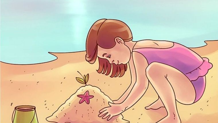 Acertijo visual, reto visual, playa