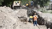 Las obras obligan a cerrar distintos sectores de la zona para avanzar con la renovación de la red cloacal. Las obras obligan a cerrar distintos sectores de la zona para avanzar con la renovación de la red cloacal.