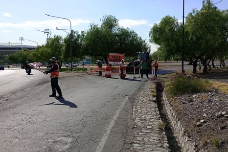 Las obras en el parque San Martín avanzan hacia el norte. Las obras en el parque San Martín avanzan hacia el norte.