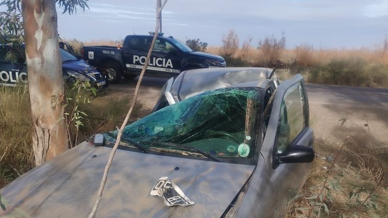 El auto tras el accidente Foto: gentileza