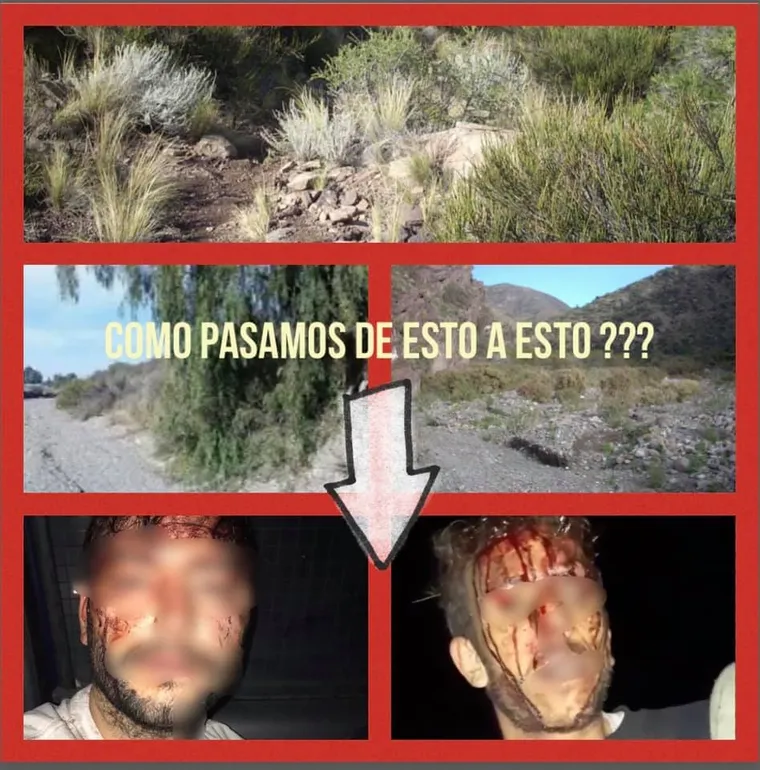 Las imágenes del asalto a los senderistas que se viralizaron en las redes sociales. Las imágenes del asalto a los senderistas que se viralizaron en las redes sociales.