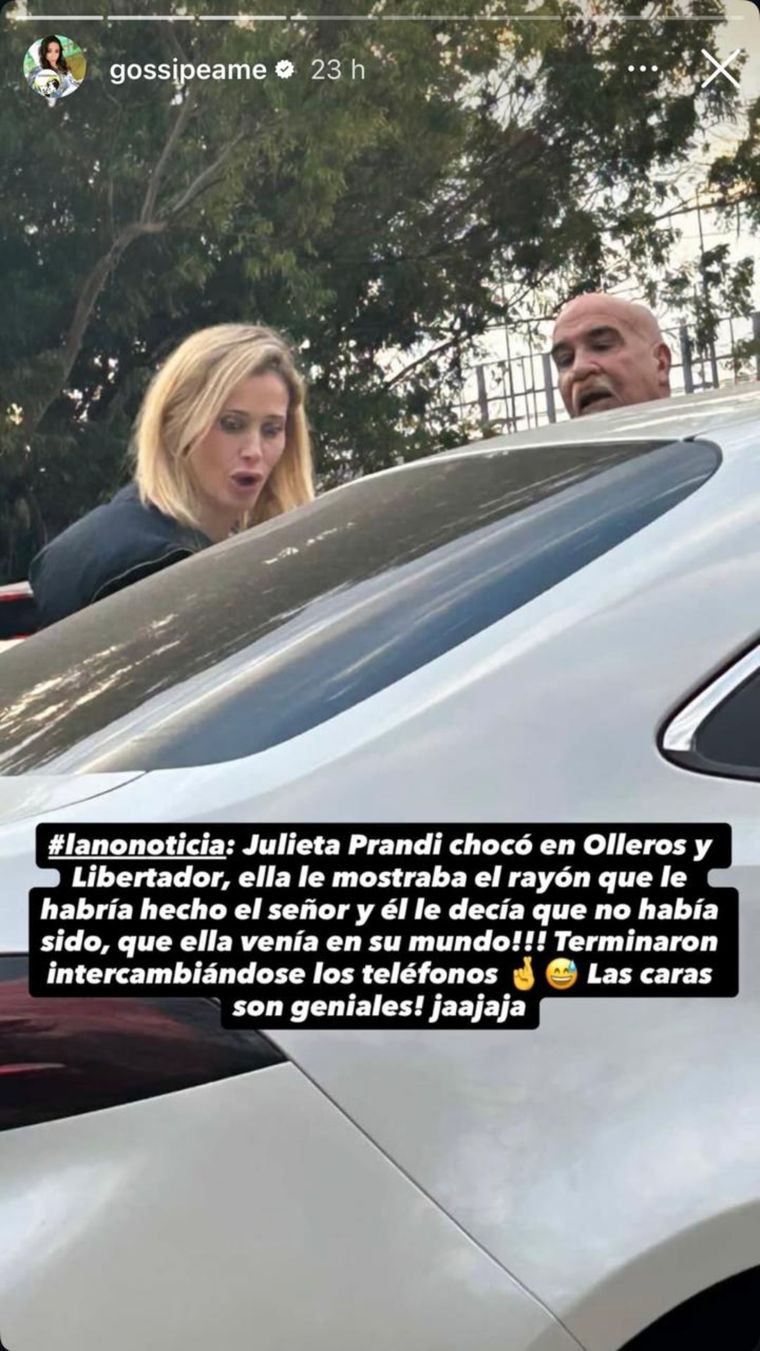 La imagen que Marcia Frisciotti compartió en sus historias de Instagram. La imagen que Marcia Frisciotti compartió en sus historias de Instagram.