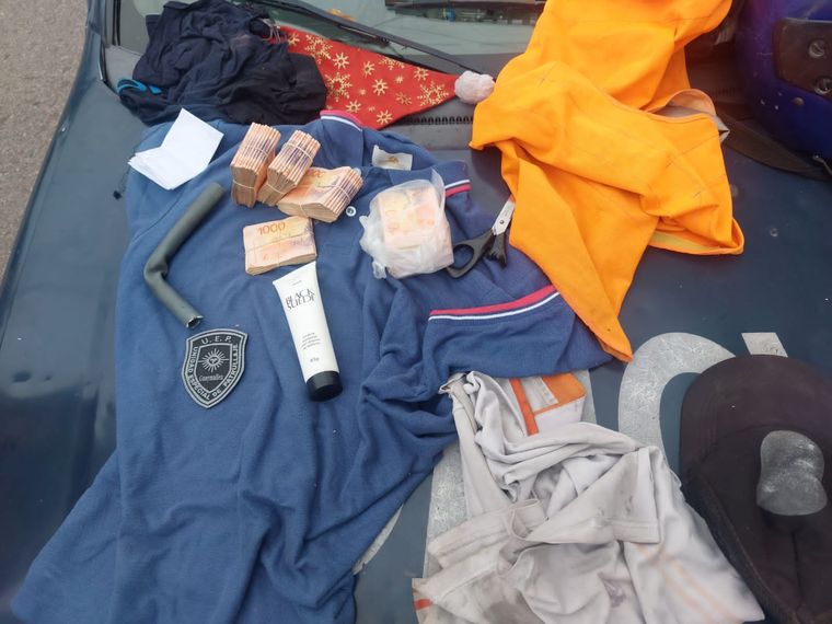 Los elementos hallados tras la detención Foto: Prensa Ministerio de Seguridad