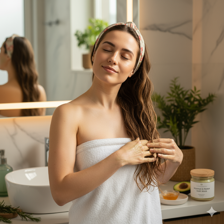 El cabello quedar&aacute; radiante con esta mascarilla. Fuente: IA Gemini