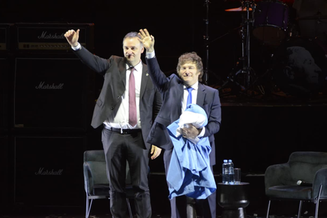 El presidente Javier Milei y Manuel Adorni. El presidente Javier Milei y Manuel Adorni.