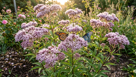 Una planta para atraer mariposas. Fuente: IA Gemini. Una planta para atraer mariposas. Fuente: IA Gemini.