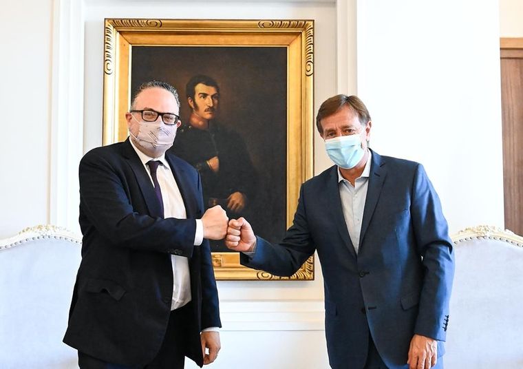 El ministro de Desarrollo Productivo, Matías Kulfas, se reunió con el gobernador de Mendoza, Rodolfo Suarez.