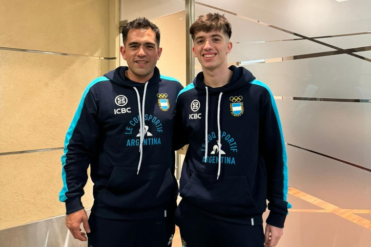 Los mendocinos Santiago Lorenzo y Gastón Alto ya se encuentran en París. Foto: FATMA