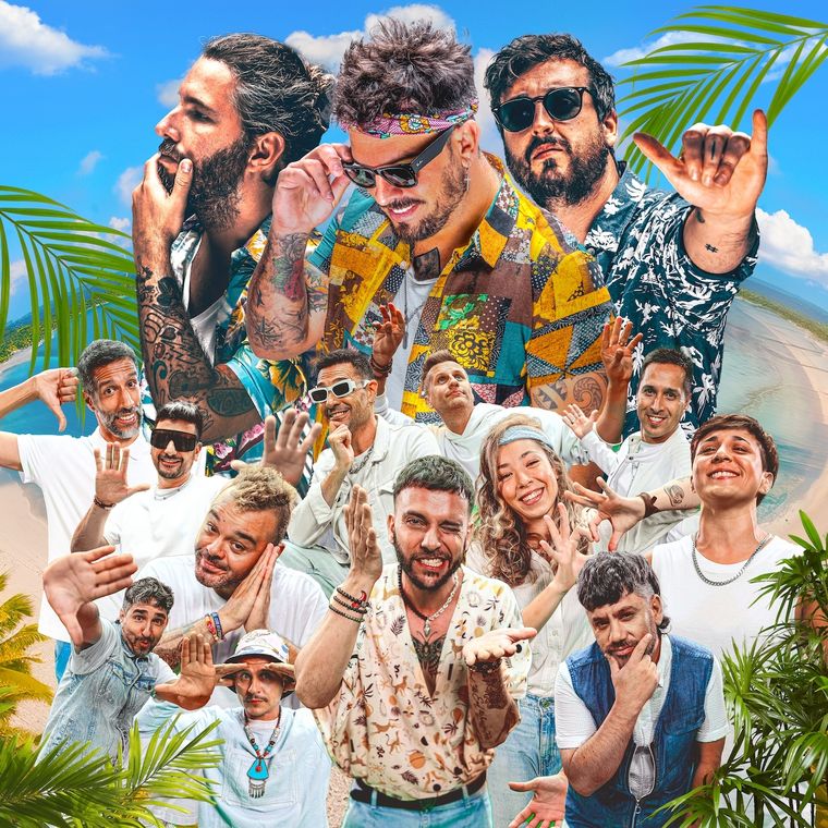 Bombai y Los Caligaris se juntaron en esta canción. Foto: Gentileza Gaby Jurado Prensa