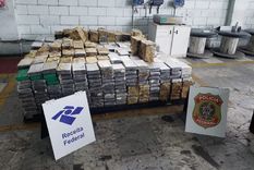 La sorprendente cantidad de estupefacientes fue detenida antes de zarpar con destino al continente europeo. Foto: Policía Federal de Brasil