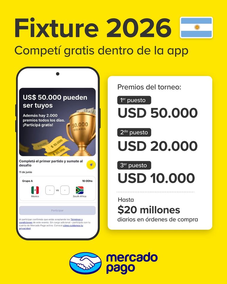 Fixture 2026, la nueva iniciativa para el Mundial de Mercado Pago. Fixture 2026, la nueva iniciativa para el Mundial de Mercado Pago.
