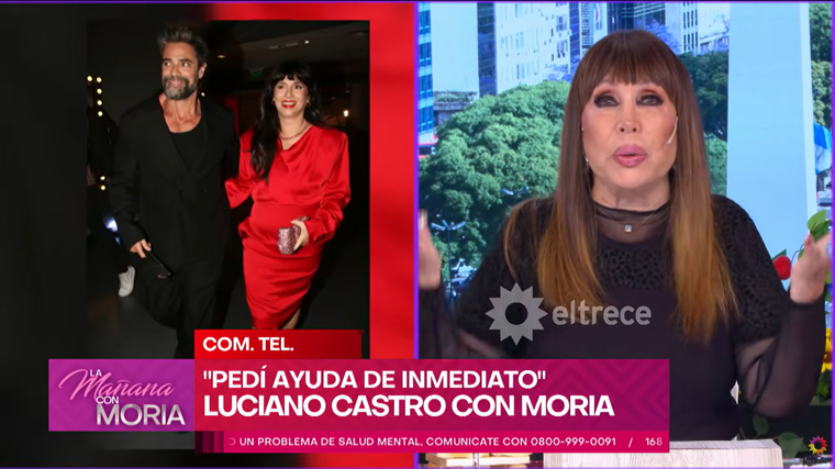 Luciano Castro habló con Moria Casán. Luciano Castro habló con Moria Casán. 