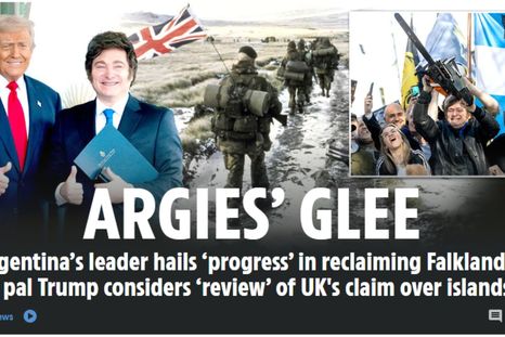 La portada de The Sun tras la postura de Donald Trump. La portada de The Sun tras la postura de Donald Trump.