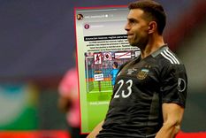 La historia de Dibu Martínez en Instagram, picante contra el nuevo reglamento para los penales.