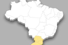 El gobernador de Santa Catarina, Jorginho Mello, durante un acto en Curitiba bromeó sobre una posible separación del sur de Brasil.