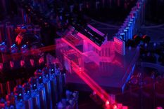 Interferómetro de Jiuzhang, el prototipo de la computadora cuántica, creado en China.