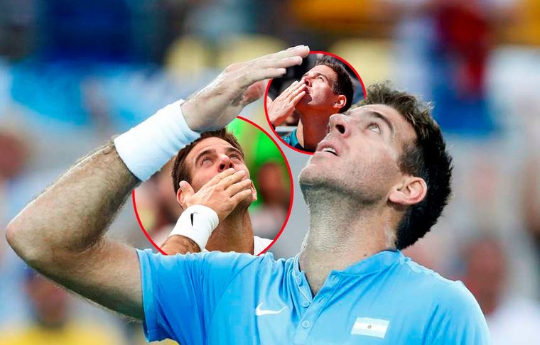 Desde chico, Del Potro siempre festejó sus victorias con un beso al cielo para su hermana Guadalupe, fallecida cuando él tenía 2 años.
