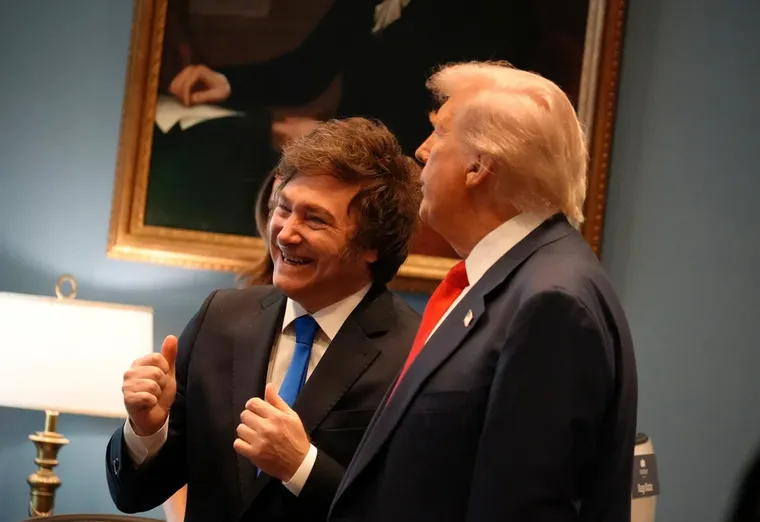 Javier Milei y Donald Triump en Washington. Javier Milei y Donald Triump en Washington.
