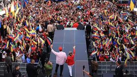 Maduro habló ante militantes en Caracas.