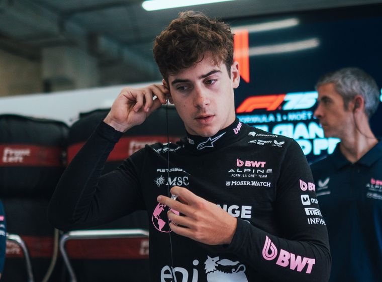 Franco Colapinto en la previa del Gran Premio de Bélgica