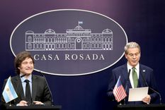 Javier Milei y el secretario del Tesoro estadounidense, Scott Bessent.