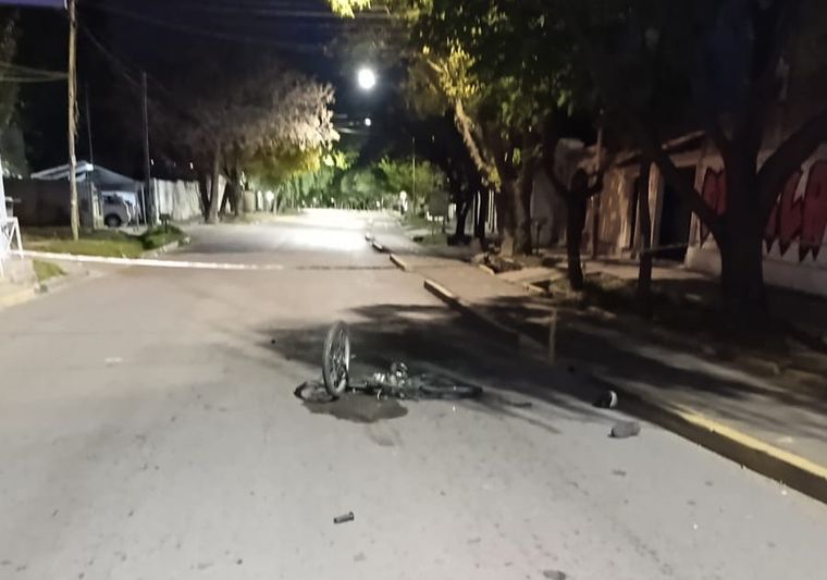 La escena del accidente que acabó con la vida de Chavarini. La escena del accidente que acabó con la vida de Chavarini.