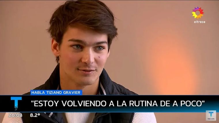 Tiziano Gravier dio su primera nota para la televisión después de ser brutalmente golpeado