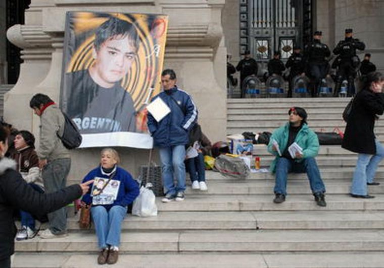 Imagen de los Tribunales instantes previos al inicio del juicio por la tragedia del boliche República Cromañón. Foto: Télam