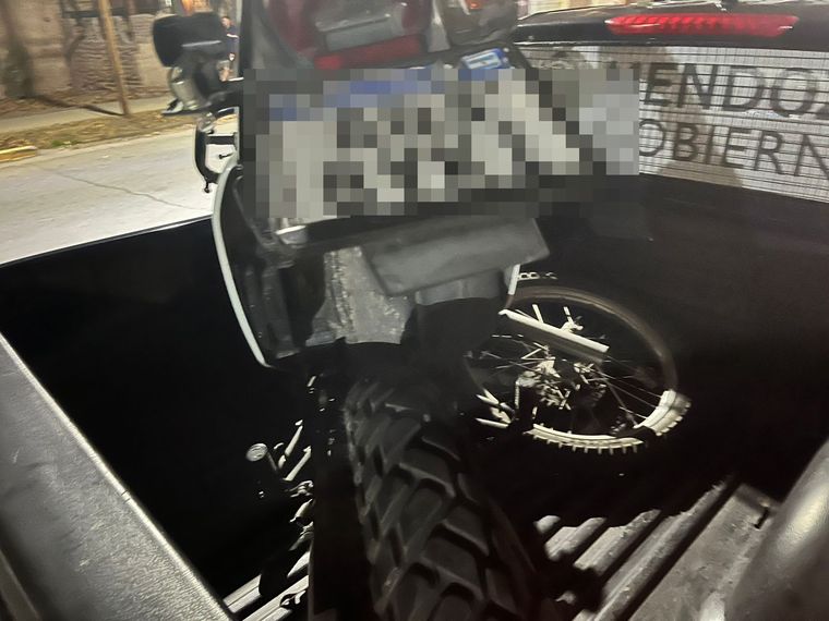 El rodado que fue incautado por los policías. El rodado que fue incautado por los policías. 