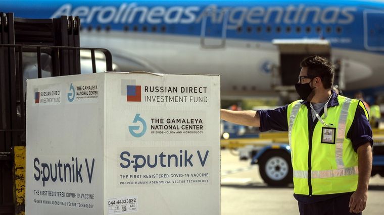 Llegaron 100 mil dosis del segundo componente de la Sputnik V Foto: Casa Rosada.