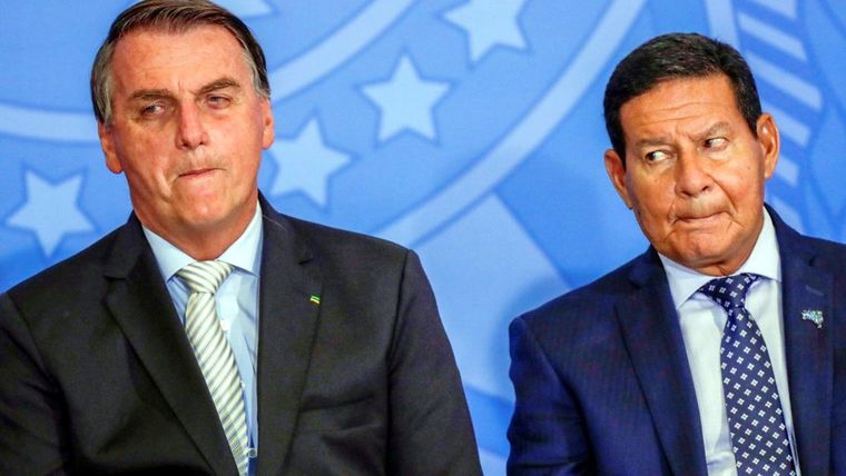 Bolsonaro y Hamilton Mourão están distanciados. Foto: Alamy.