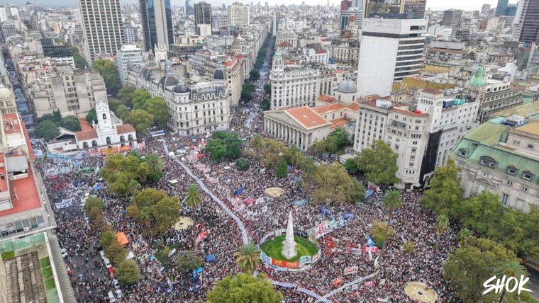 La imagen que eligió Cristina para visualizar la marcha de hoy. Foto: X de Cristina
