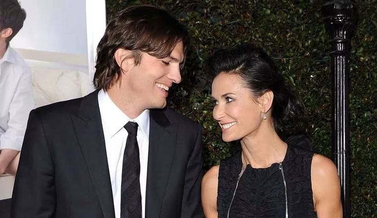 Pareja Demi Moore y Ashton Kutcher estuvieron juntos durante ocho años.