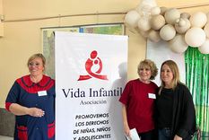 La fundadora y presidenta de Vida Infantil, Liliana Mariconda; la directora del CAE y jardín maternal de Vida Infantil, Andrea Baca; y la directora de Centros Educativos de Primera Infancia de la DGE, Natalia San Juan.&nbsp;