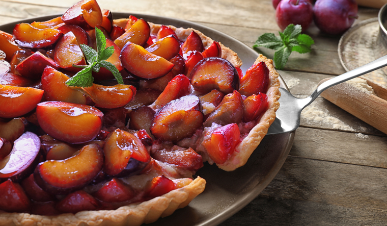 Receta tradicional de tarta de ciruela Foto: Shutterstock