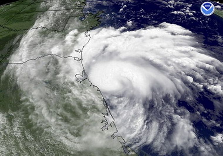Imagen satelital de la octava tormenta tropical de la temporada de ciclones en el Atlántico. Foto: AP