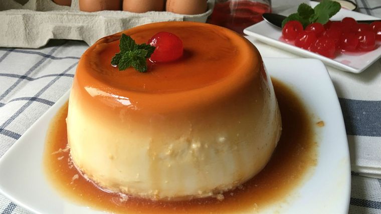 Flan casero.