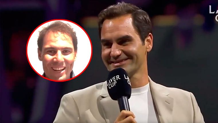 Otro gran momento de FeDal: Federer y una desopilante respuesta a Nadal en la Laver Cup Foto: Laver Cup